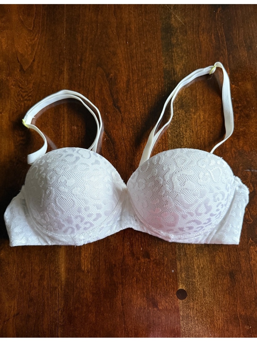 Wonderbra White Lace Push Up Bra Size 34A